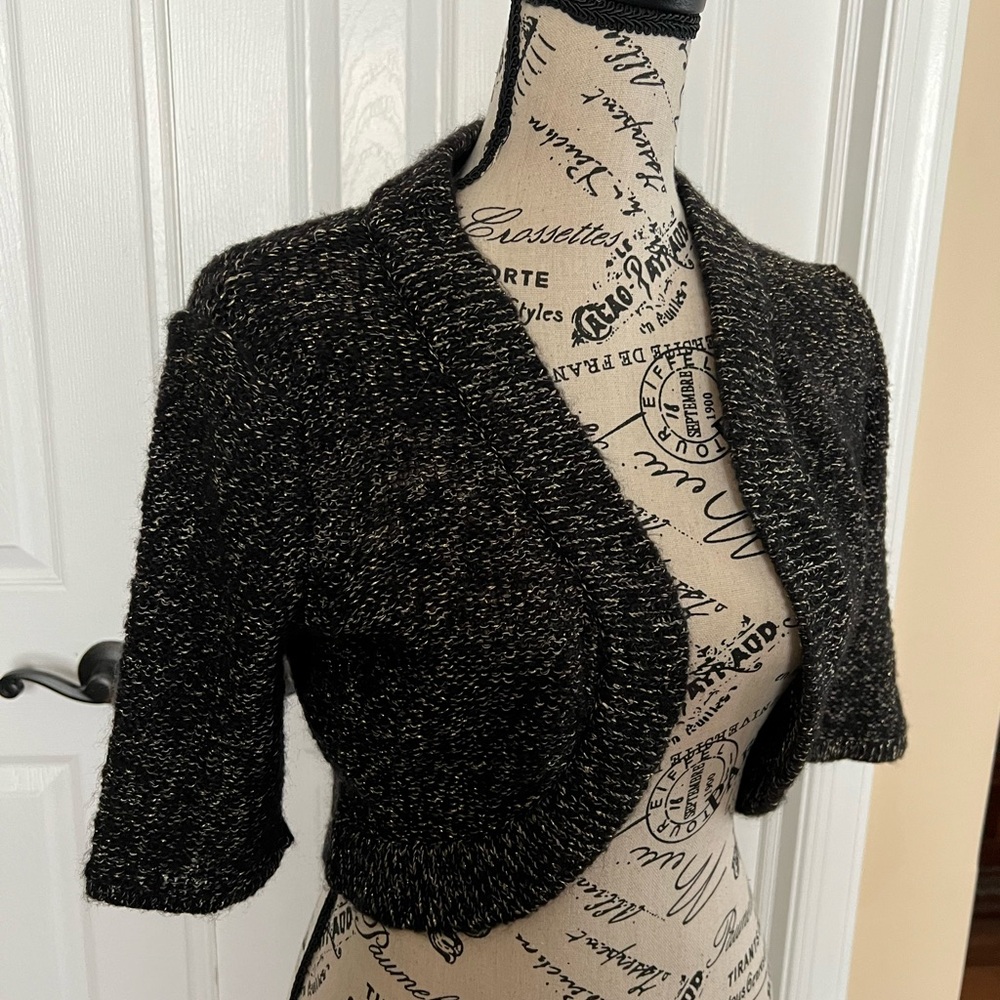 Women's Black Knit Sweater Bolero